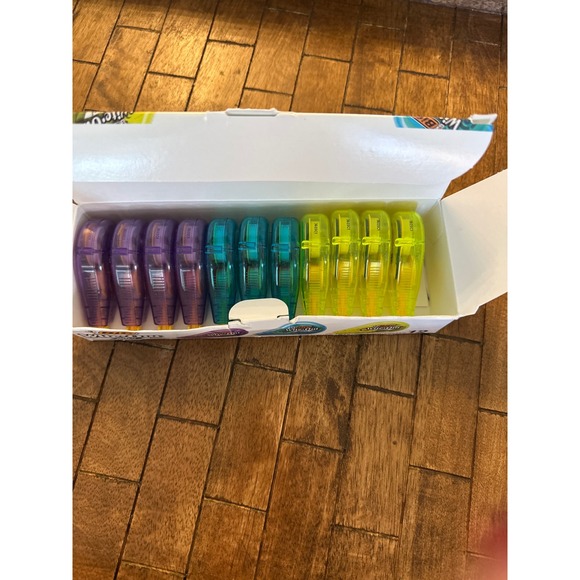 BIC Wite-Out‎ Mini Correction Tape 11 Count Purple Teal Yellow New - Picture 1 of 4